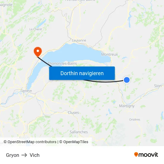 Gryon to Vich map