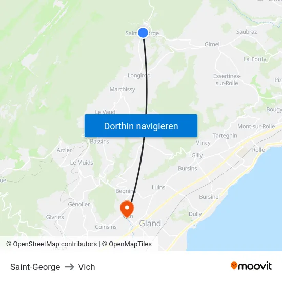 Saint-George to Vich map