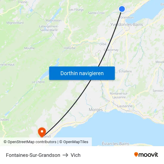 Fontaines-Sur-Grandson to Vich map