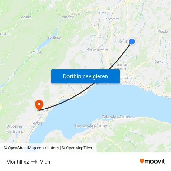 Montilliez to Vich map
