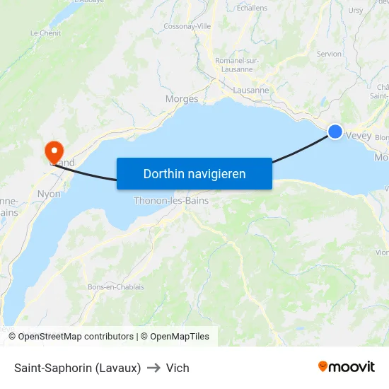 Saint-Saphorin (Lavaux) to Vich map