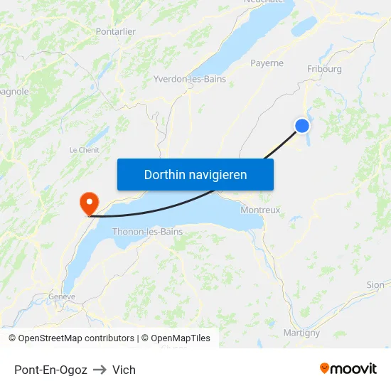 Pont-En-Ogoz to Vich map