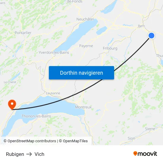 Rubigen to Vich map