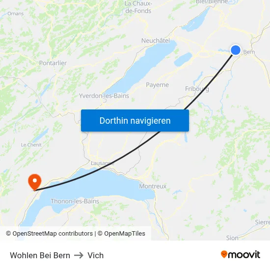 Wohlen Bei Bern to Vich map