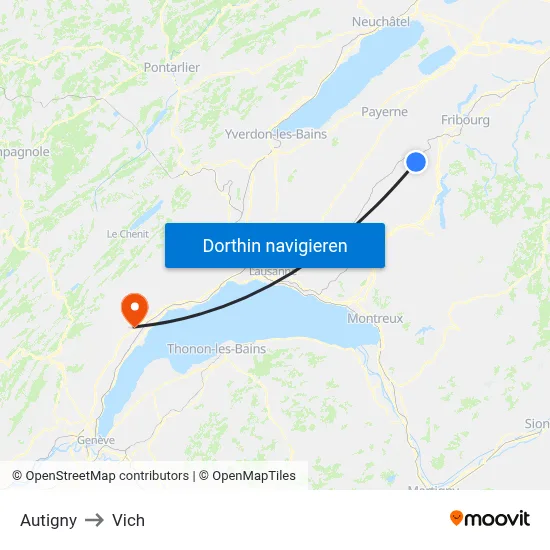 Autigny to Vich map