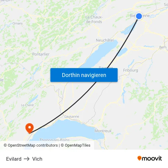Evilard to Vich map