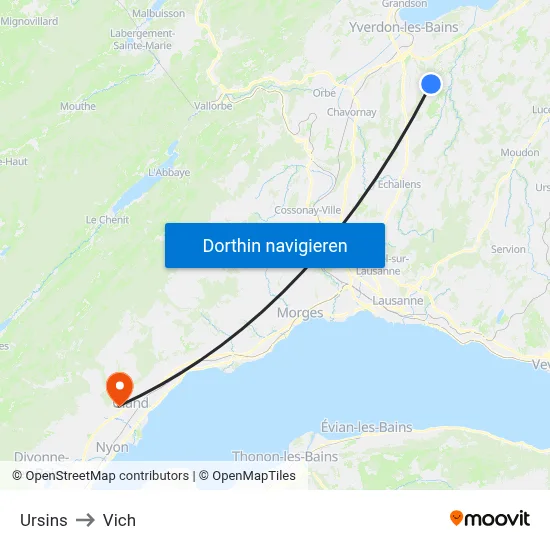 Ursins to Vich map