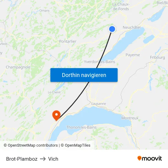Brot-Plamboz to Vich map