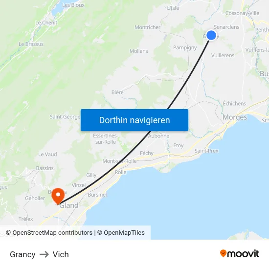 Grancy to Vich map