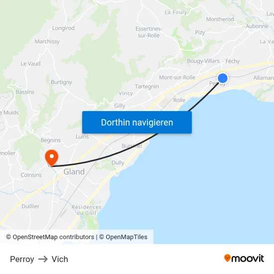 Perroy to Vich map