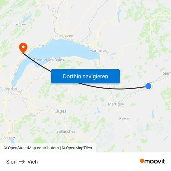 Sion to Vich map