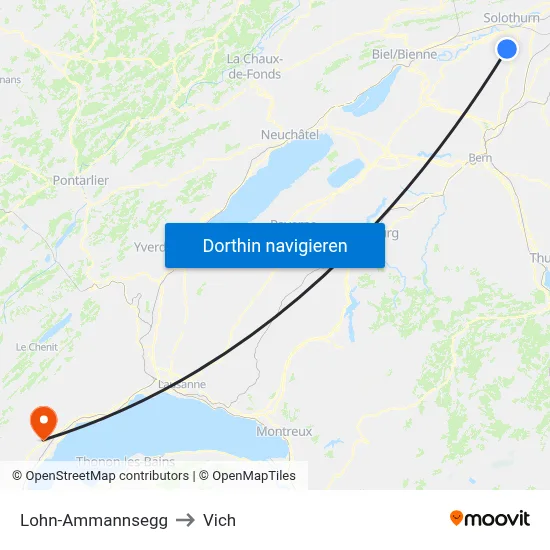 Lohn-Ammannsegg to Vich map