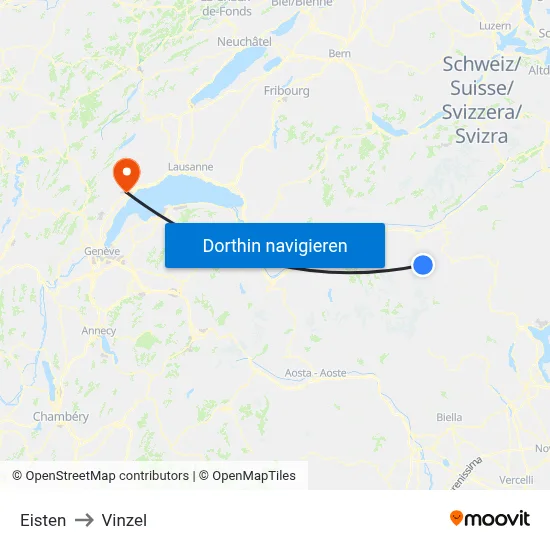 Eisten to Vinzel map