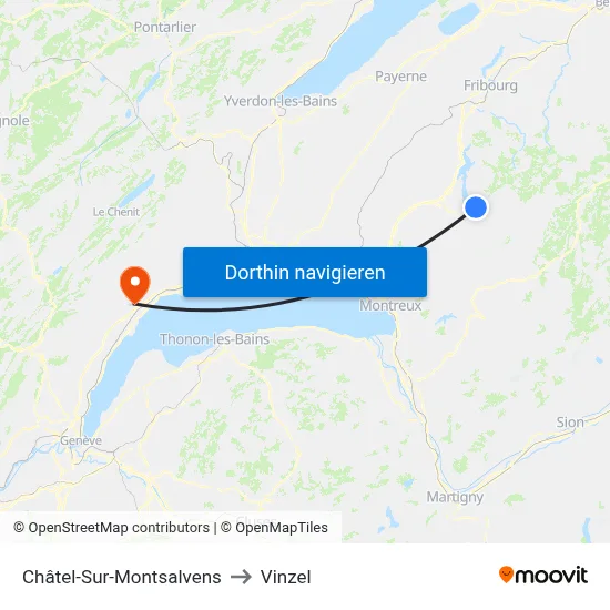Châtel-Sur-Montsalvens to Vinzel map