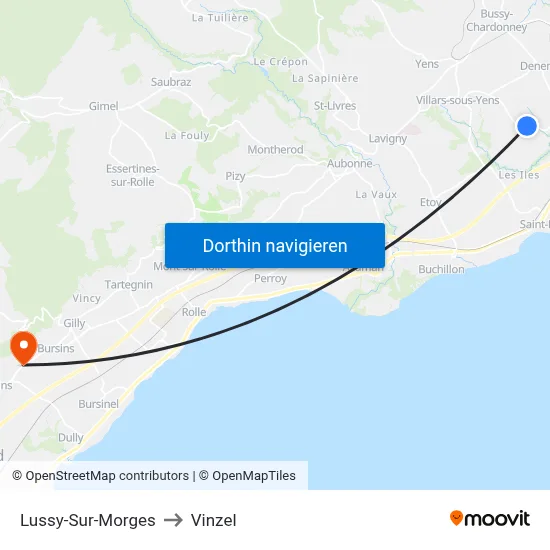 Lussy-Sur-Morges to Vinzel map