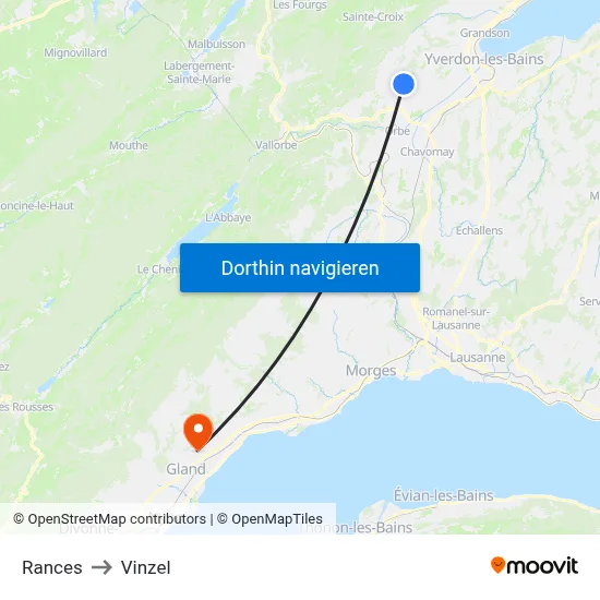 Rances to Vinzel map
