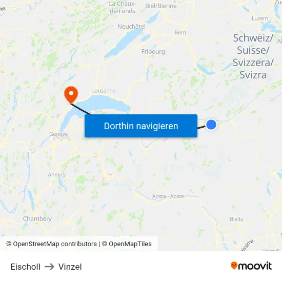 Eischoll to Vinzel map