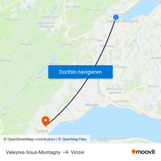 Valeyres-Sous-Montagny to Vinzel map