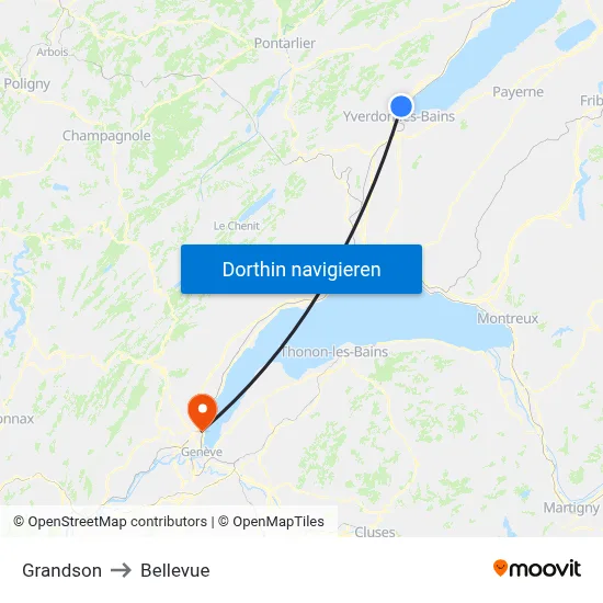 Grandson to Bellevue map