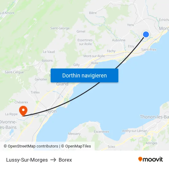 Lussy-Sur-Morges to Borex map