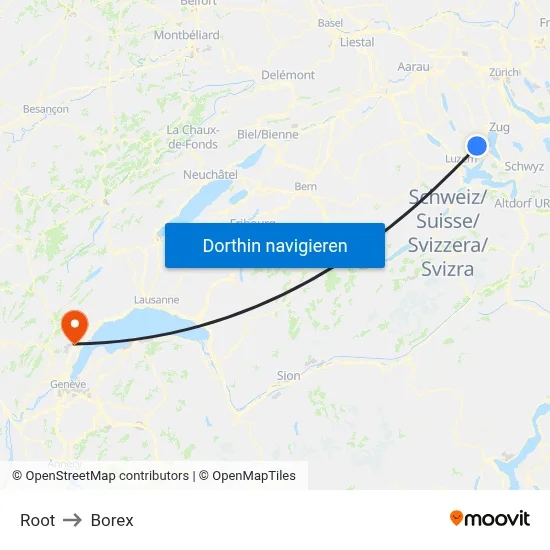 Root to Borex map
