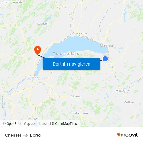 Chessel to Borex map