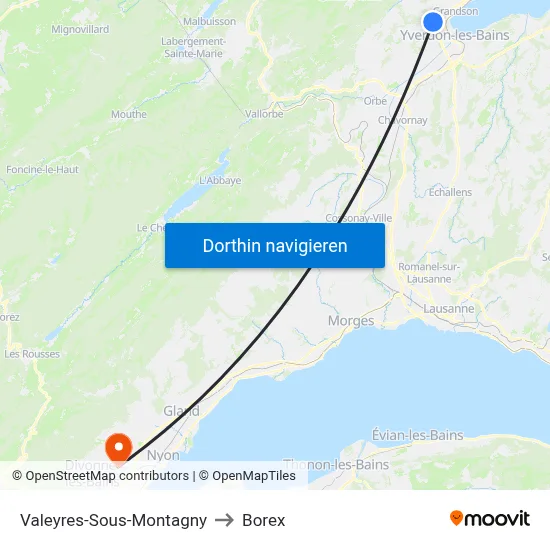 Valeyres-Sous-Montagny to Borex map