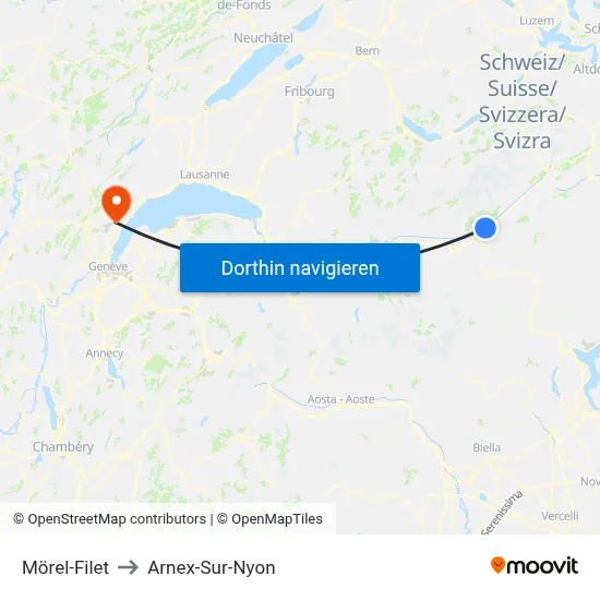 Mörel-Filet to Arnex-Sur-Nyon map