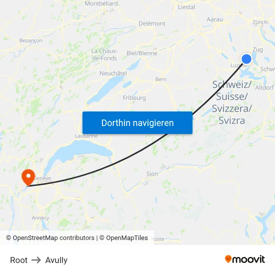 Root to Avully map
