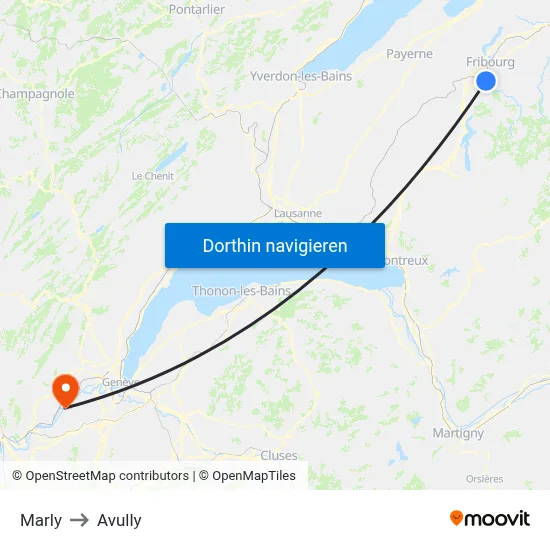 Marly to Avully map