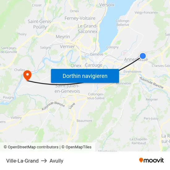 Ville-La-Grand to Avully map