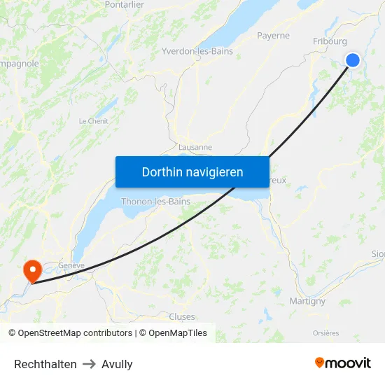 Rechthalten to Avully map