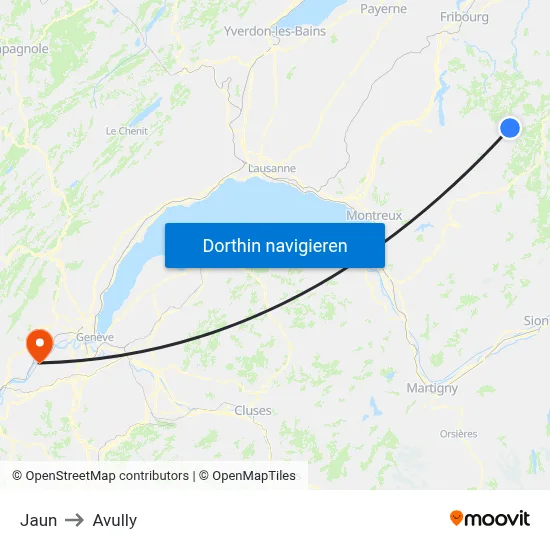Jaun to Avully map