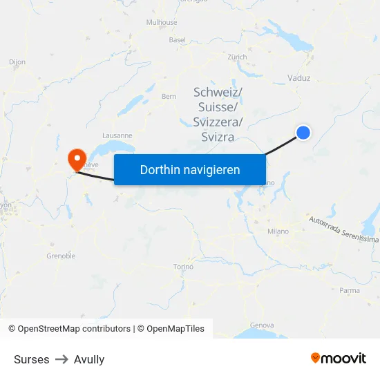 Surses to Avully map
