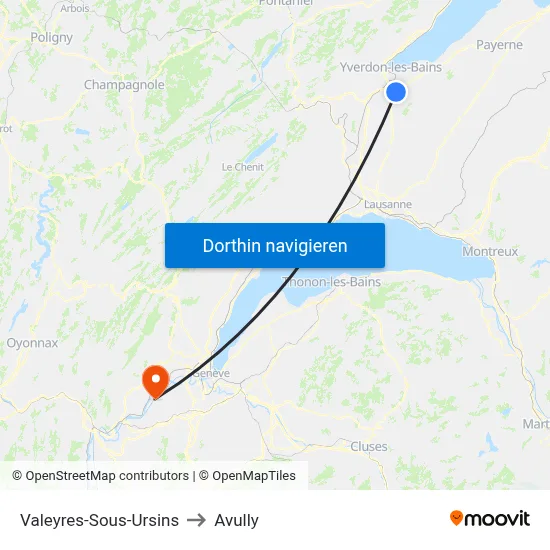 Valeyres-Sous-Ursins to Avully map