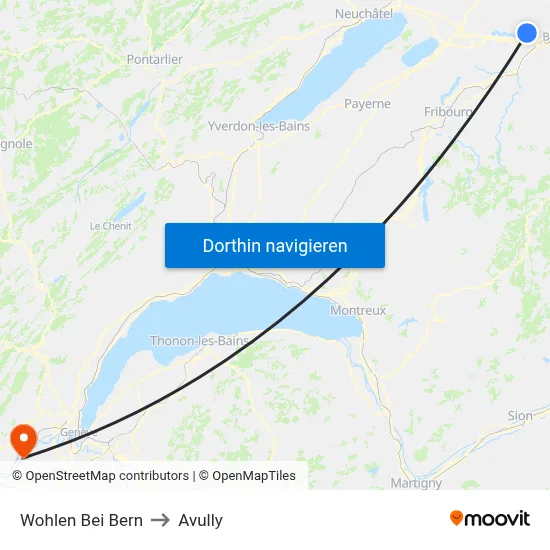 Wohlen Bei Bern to Avully map