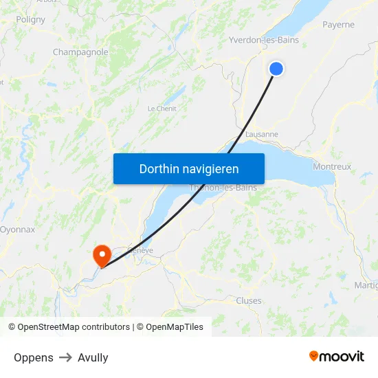 Oppens to Avully map