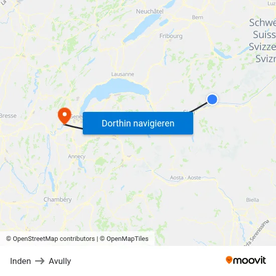 Inden to Avully map