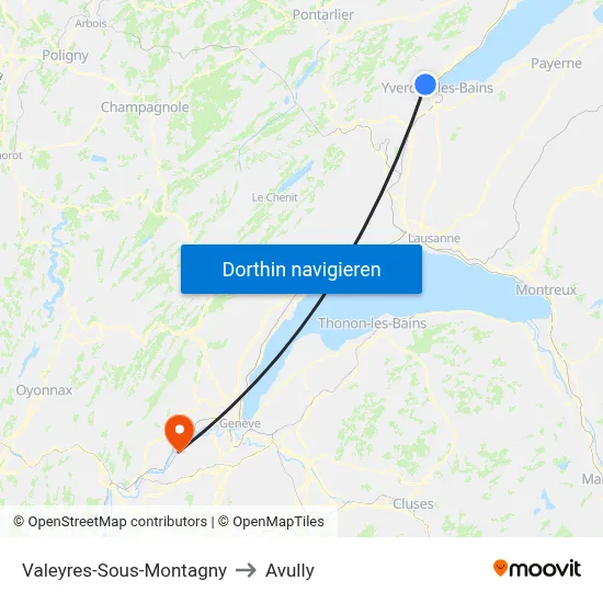 Valeyres-Sous-Montagny to Avully map