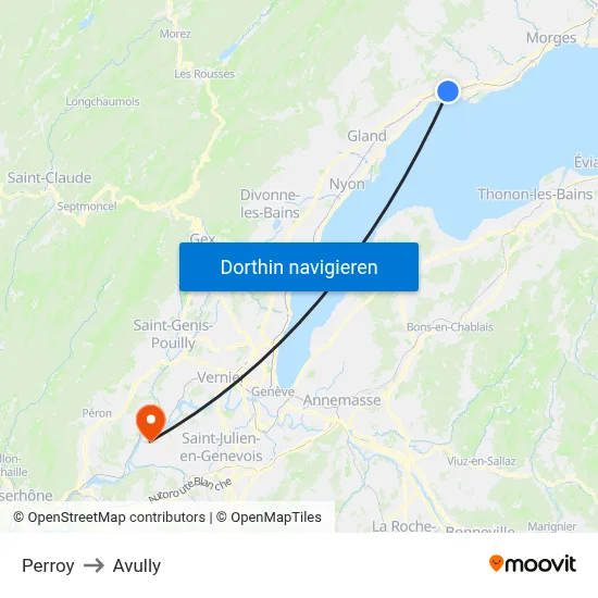 Perroy to Avully map