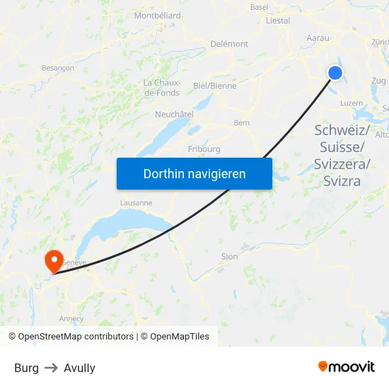 Burg to Avully map