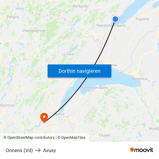 Onnens (Vd) to Avusy map