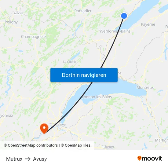 Mutrux to Avusy map