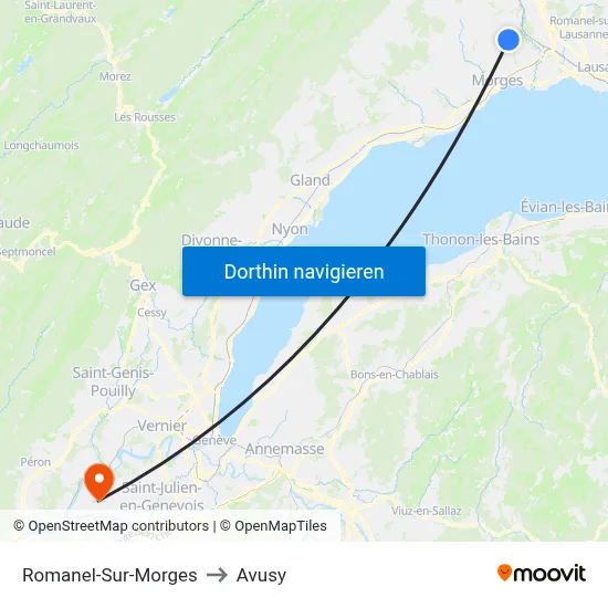 Romanel-Sur-Morges to Avusy map