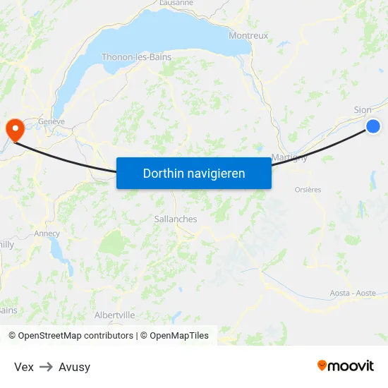 Vex to Avusy map