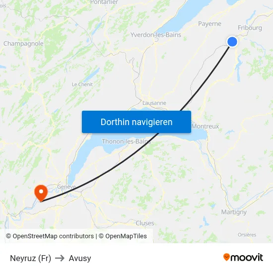 Neyruz (Fr) to Avusy map
