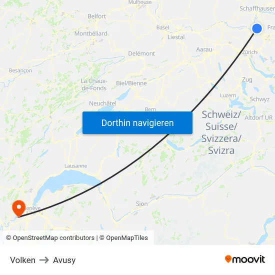 Volken to Avusy map