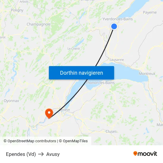 Ependes (Vd) to Avusy map