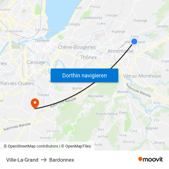 Ville-La-Grand to Bardonnex map