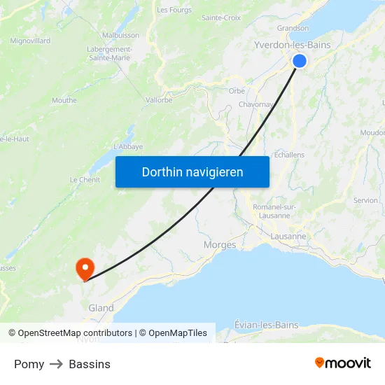Pomy to Bassins map